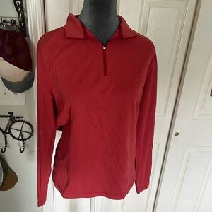 J. Crew Performance Scarlet Activewear Quarter Zip Top